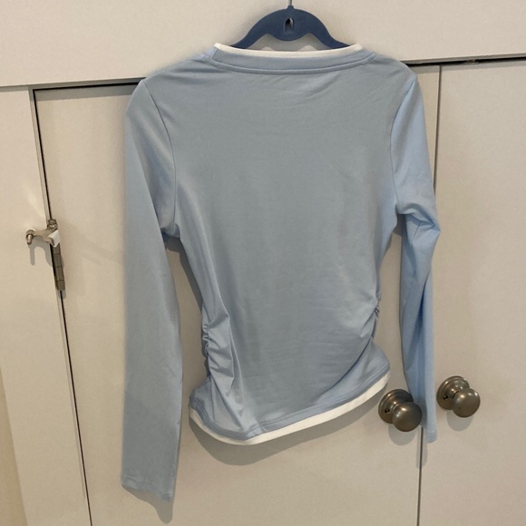 Light Blue Long Sleeve Top - Picture 3 of 5